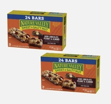 Nature Valley Chewy Granola Bars, Dark Chocolate Peanut Almond, 24 ct - 2 Pack