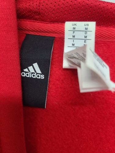 Sudadera con capucha para hombre Adidas talla M roja con logotipo - Imagen 3 de 3