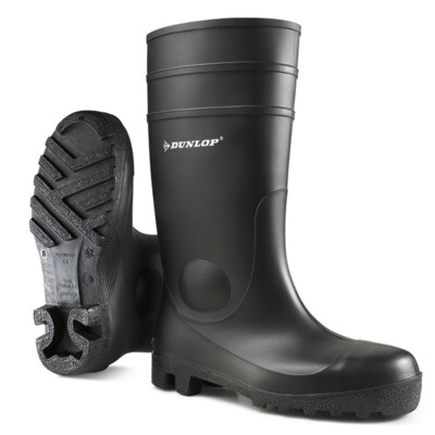 Dunlop Full Safety Wellies Welly Wellington Boots 142PP Black S5 Sizes  13 UK