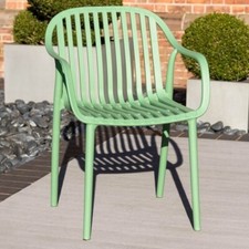 STACKABLE GREEN OUTDOOR CHAIR STACKING GARDEN SEATING MORE COLOURS AVAILABLE