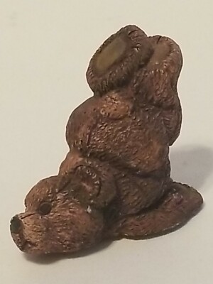 Tumbling Miniature Mini Teddy Bear He Fell Down On His Face 7 Figurine 1.5'' tall