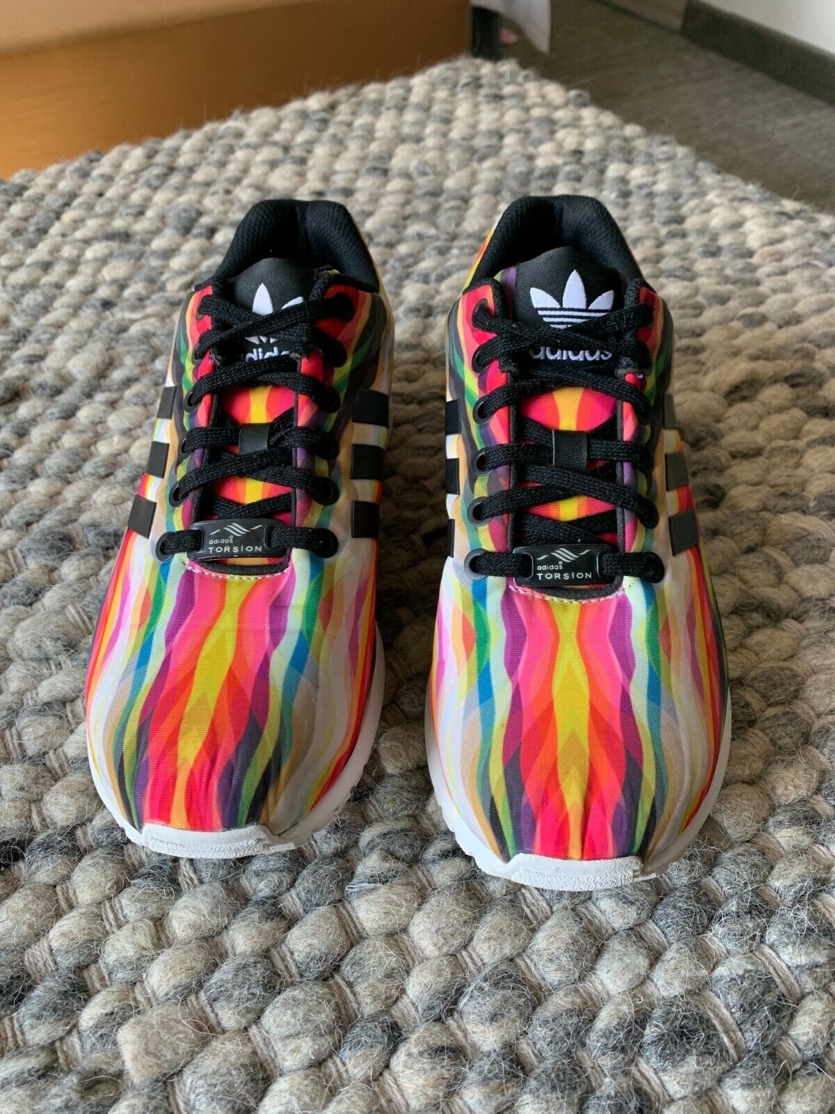 Adidas Torsion Flux Sneakers Multi-Colored Fabric Women's 7, Condition | eBay