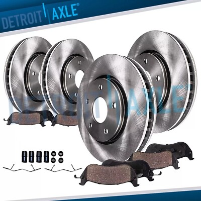 8pc Front Rear Brake Rotors Ceramic Brake Pads Kit for 2019 - 2021 Subaru Ascent