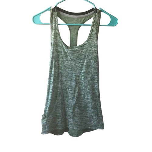 Camisa Adidas Verde Talla Mediana Entrenamiento Sin Mangas Bolsillo Espalda Corredora