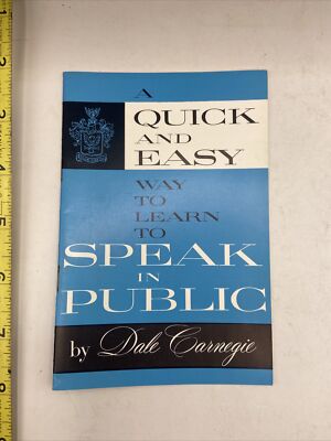 A Quick and Easy Way to Learn to Speak in Public by Dale Carnegie Booklet 1961