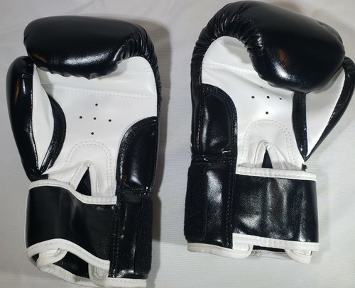 8 oz Trideer Pro Training Boxing Gloves Kickboxing Gel Sparring Black - Picture 2 of 4