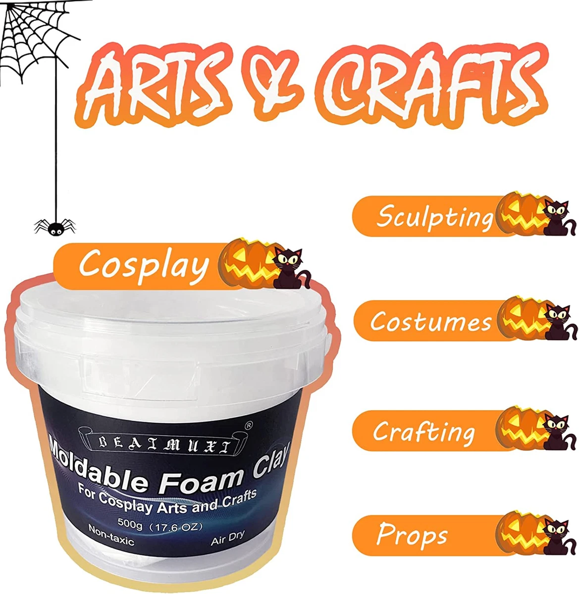 Foam Clay Cosplay Moldable Air Dry Foam Clay Craft 500G White Lightweight  Sculpt