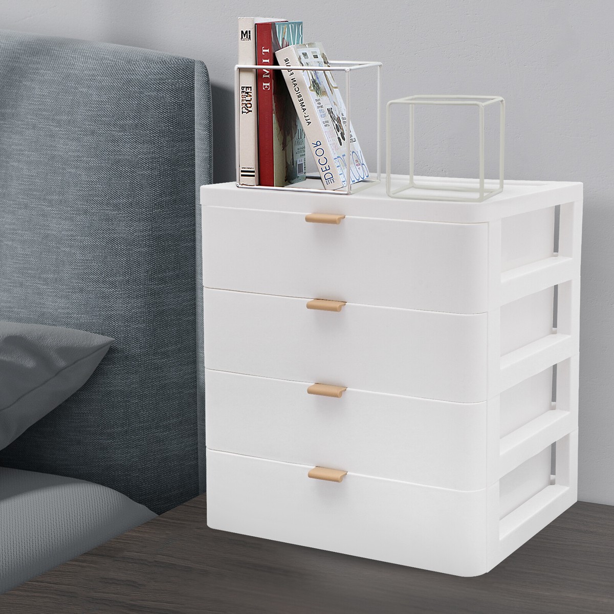 26*20.2*29cm Desk Organizer with Drawer, Drawer Organizer White