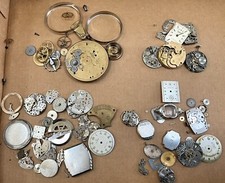 VINTAGE  ANTIQUE WATCH PARTS  CASES LOT