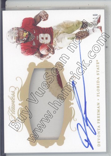 devonta freeman auto autograph gu jersey patch fsu seminoles noles college 10/10