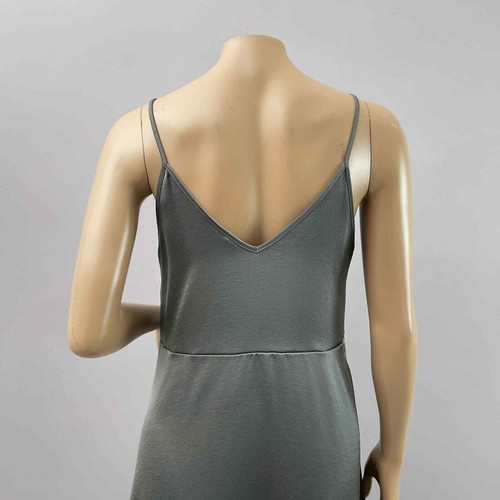Daily Practice Anthropologie Dress Women XS Gray Satin Midi Slip Casual Party - Picture 5 of 9
