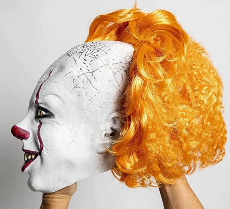 It Mask Pennywise Scary Clown Halloween Masks for Adult Men Women Horror Joker - Image 4 of 4