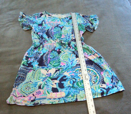 Lilly Pulitzer Girls Stasia Dress Large (8-10) Multicolor Tropical 100% Cotton - Picture 3 of 13
