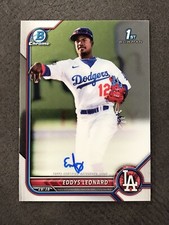 EDDYS LEONARD 2022 Bowman Baseball 1st Chrome AUTO Autograph Dodgers Star