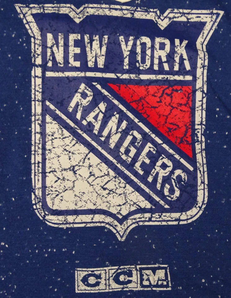 New York Rangers NHL CCM Mujer 'Lundqvist #30' Con cordones Manga Larga Henley  Foto 2 de 4