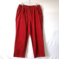 New Appleseed's Womens Red High Rise Corduroy Straight Leg Pant Size 18W