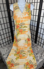 VTG Tommy Bahama 100% Silk Women's Dress Sz 4 Chest 34" Waist 30" Sunset Floral