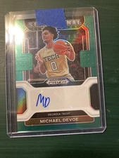 Michael Devoe 2022-23 Panini Prizms Draft Picks Green Sensational Signatures