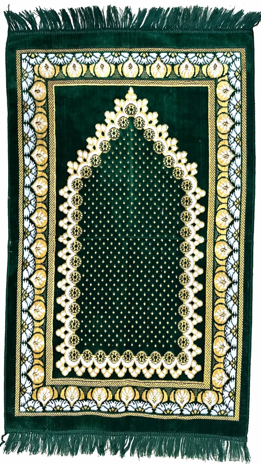 Tapis De Prière Turc Sejjada | 70x110 Cm | Velours | Design Géométrique | Pour Musulman | Style Moderne