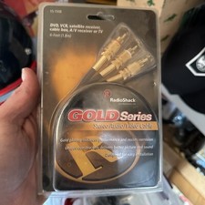 New RadioShack Gold Series Stereo Audio Video Cables / 24k Gold Plated / 6 FT