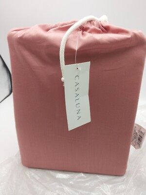 Casalunq Full 300 Thread Count Temperature Regulating Solid Sheet Set Rose 