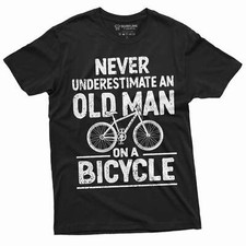 Men's Funny Grandpa Papa Bicycle T-shirt Biker bike Grandfather Tee shirt