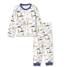 Tesa Babe Boys' Space Galaxy Quest Print Bamboo Pajama Set