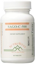 Nutri West Sago C 500 Nutritional Supplement 90 Tablets Made in USA