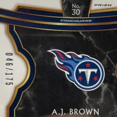 2019 Panini Select - Concourse A.J. Brown #30 Blue Prizm /175 (RC