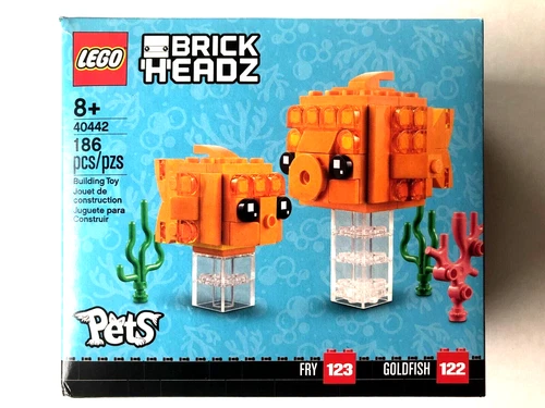 LEGO Brickheadz Pets: Goldfish & Fry Set 40442 New, Sealed!