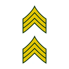 Army Enlisted Rank Bumper Sticker Military Vinyl Soldier Decal 5"