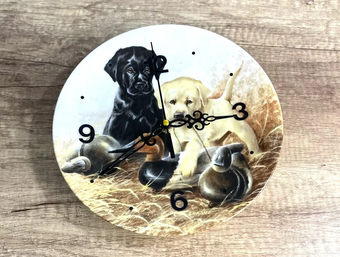 Labrador Retrievers Wall Clock and Collector Plate by Lynn Kaatz Homemade-image
