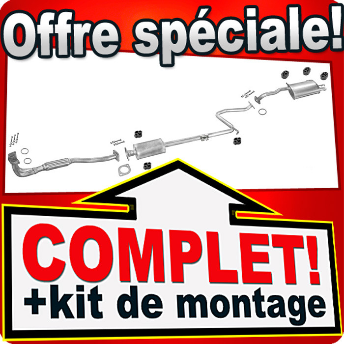 Ligne pot d'échappement en acier renforcé pour Nissan Primera P10 2.0 D