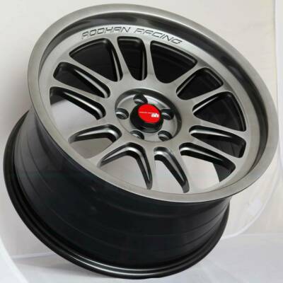 18 Inch Aodhan Ah07 Hyper Black Wheels 18x8.5 +35 5x114.3 Rims Set