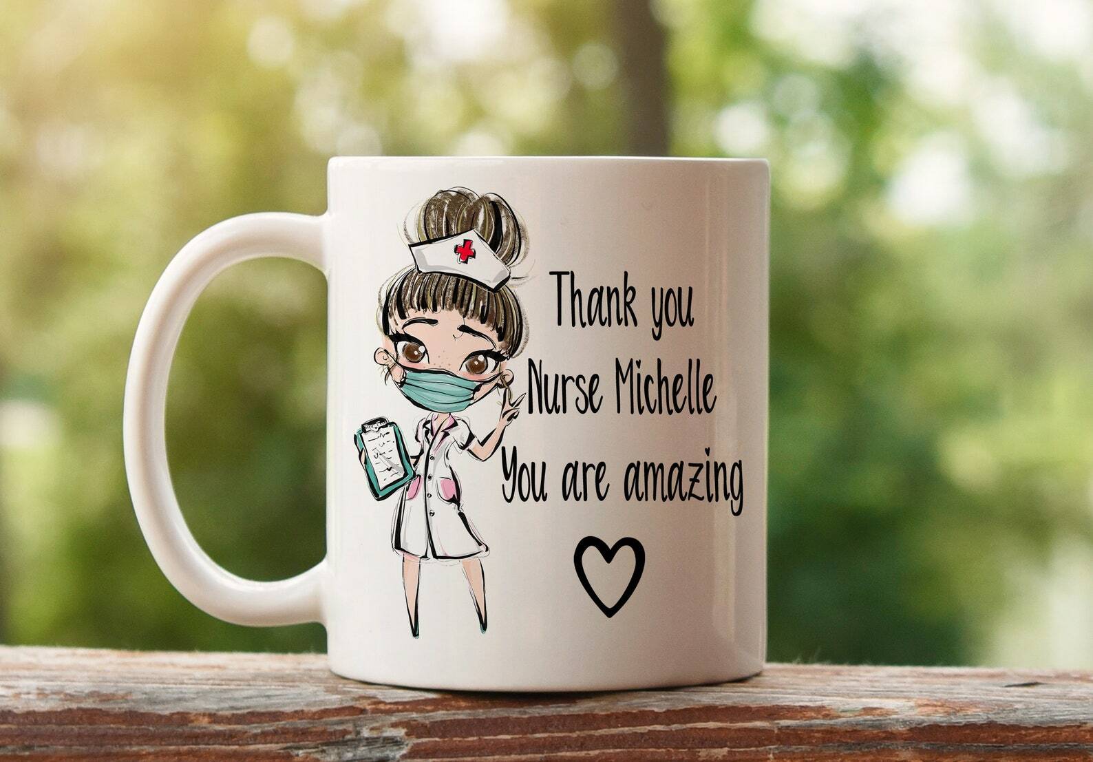 Nurse Mug Nurse Gift Thank You Nurse Nhs Appreciation Personalised Nurse Gift