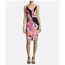 New NWT Black Halo Judy Floral Sheath Dress Size 4