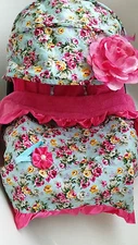 baby car seat cover canopy cover Blanket Set most infant seat baby blue pink