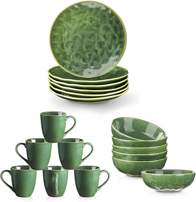 Elegant 18-Piece Ceramic Dinnerware Set for 6 - Microwave & Dishwasher Safe