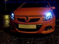 NOVITA' FARI ANGEL EYES CROMO O NERI A LED OPEL CORSA D DAL 07/2006 AL 01/2011