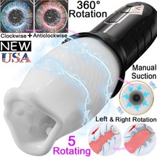 Male Masturbaters Automatic HandsFree Rotating Cup Thrusting Stroker Men Sex Toy