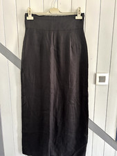 Jupe longue en lin noir T M Sarah Pacini