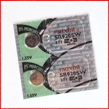 371 SR920SW Maxell Silver Oxide Watch Battery 2x Battery NEW FASTSHIP