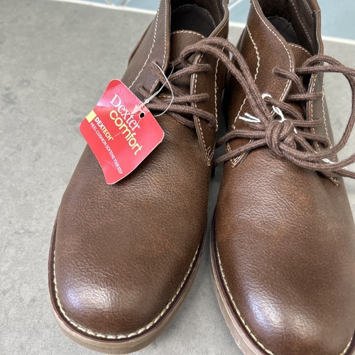 Dexter Botines Para Hombres 7 Marrón Imitación Cuero Cómodo Zapatos Corbin - Imagen 8 de 12