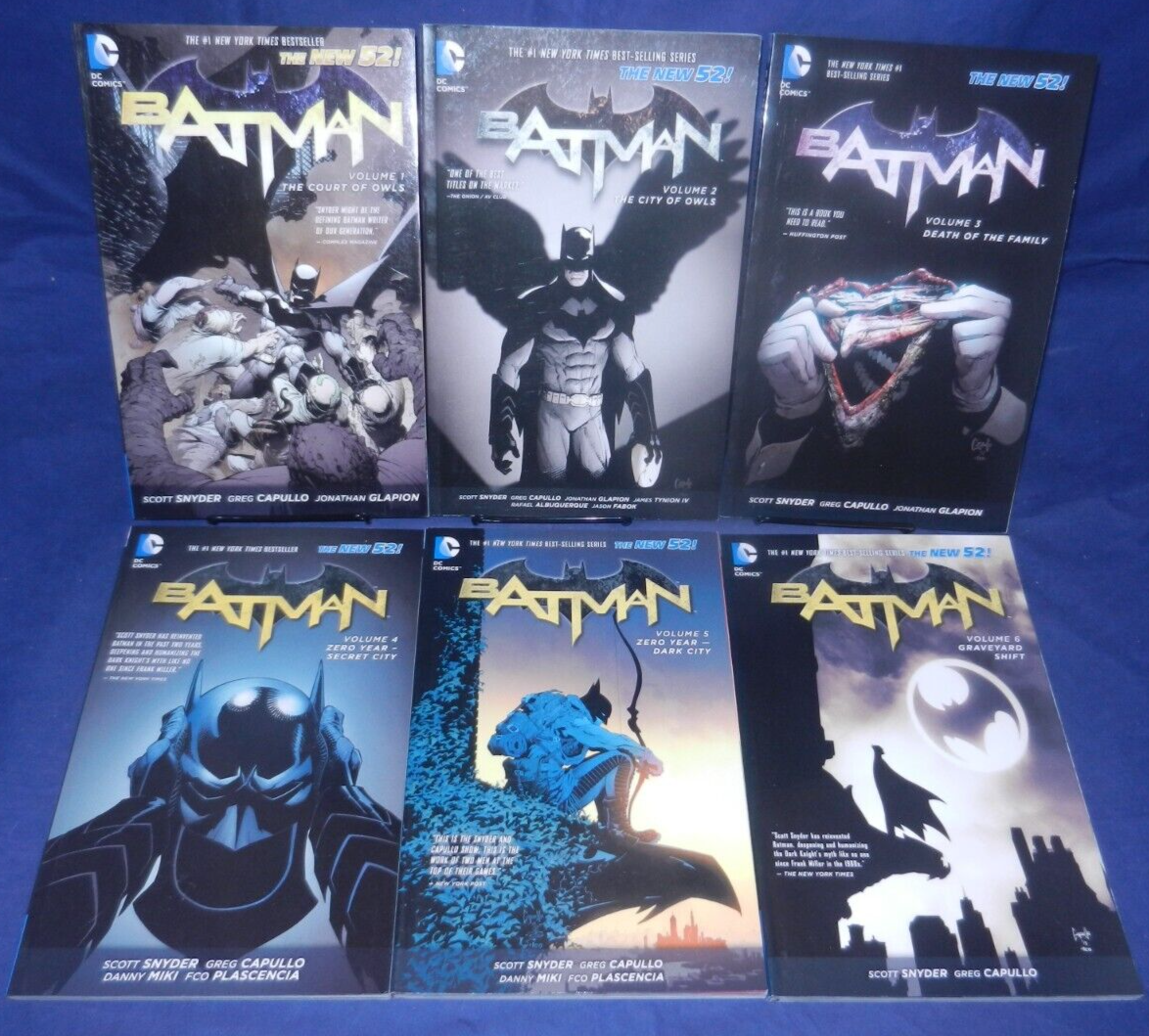 Batman The New 52! Vol 1-6, All Signed by Scott Snyder, VG