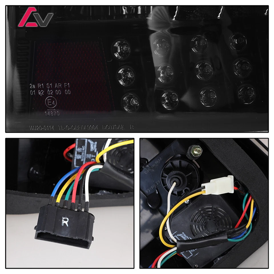 For 1999-2004 Volkswagen Golf GTI MK4 LED Tail Lights Black Smoke VW Rear Lamps - Image 4 of 4