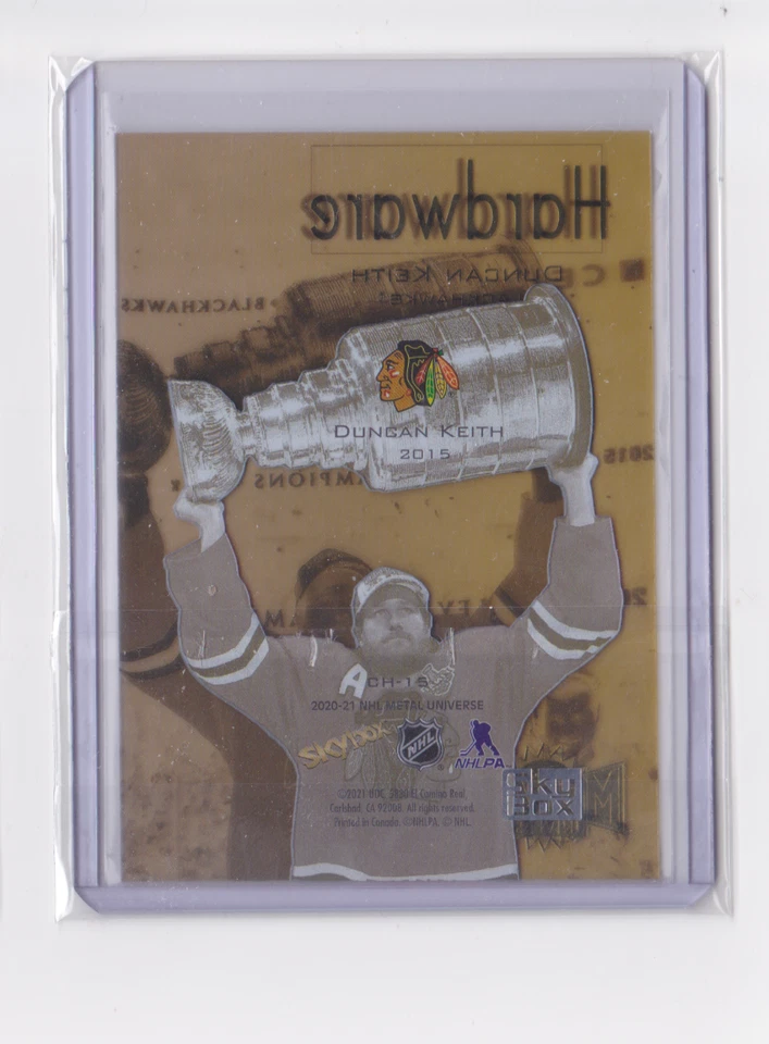 2020-21 NHL METAL UNIVERSE HARDWARE INSERT DUNCAN KEITH #CH-15 BLACKHAWKS - Image 2 of 2