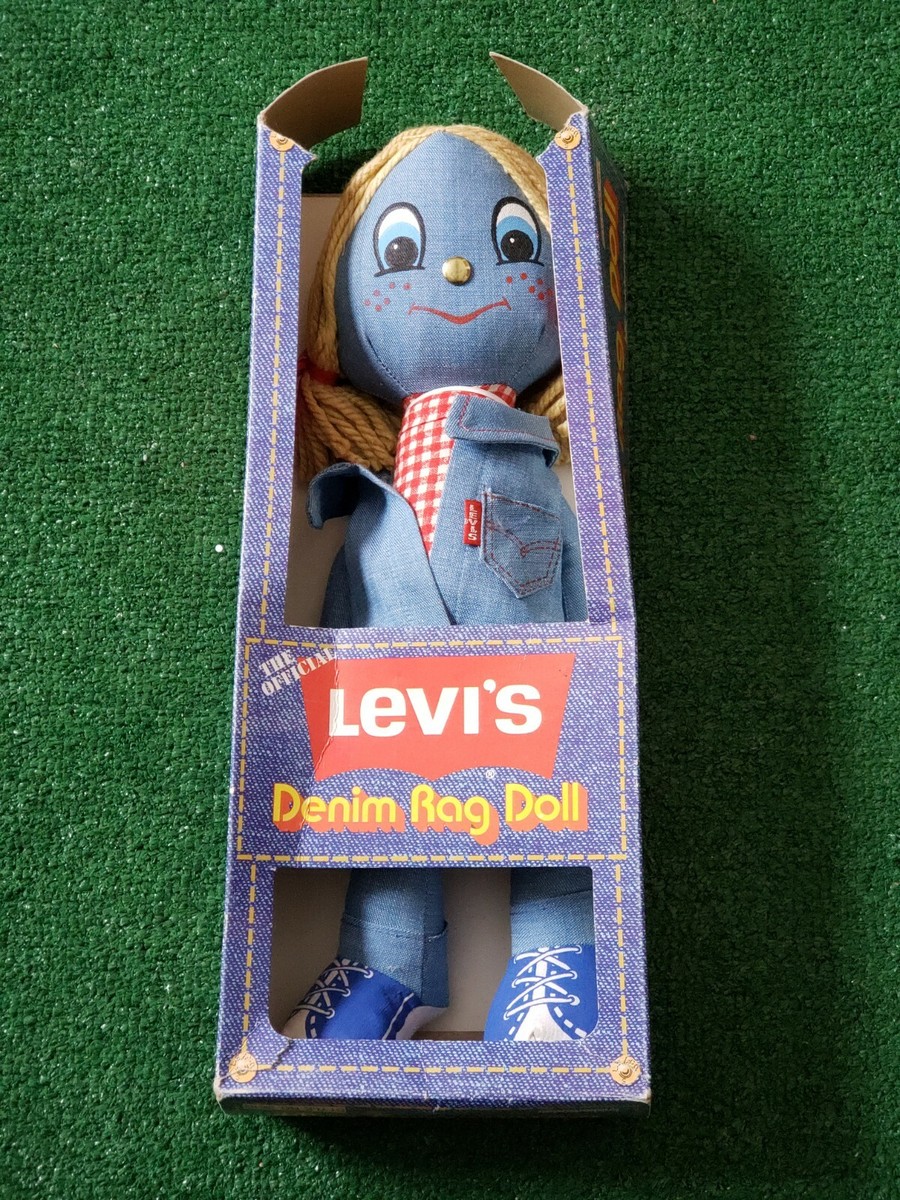 1973 Vintage Levi's Official Denim Rag Doll, Knickerbocker 1973 Vintage Levi's Official Denim Rag Doll, Knickerbocker