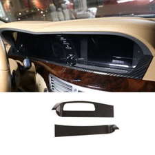 For Benz S-Class W221 2008-2012 Carbon Fiber Dashboard Panel Frame Cover Trim 2X