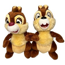 Disney Chip and Dale Chipmunks Plush Stuffed Animals 8" Pair Set
