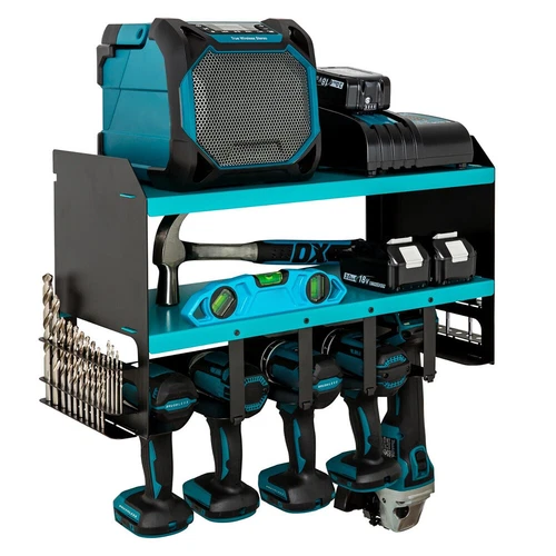 3 Layer 5 Slots Power Tool Organiser Wall Mounted Drill Storage Rack For Makita - Picture 13 of 13